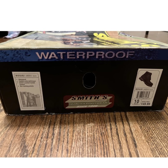 SMITH’S MENS BLACK WATERPROOF BOOTS LINDEN 111 Size 10M + Original Box - Picture 10 of 11